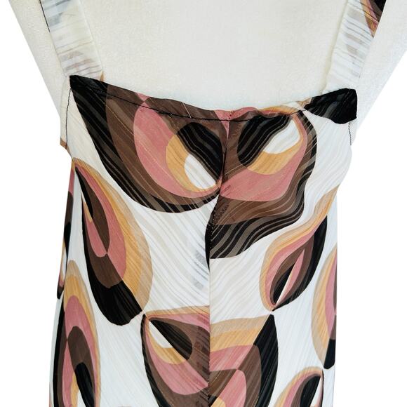 Adrienne Bui Boho Dress Medium Beaded Feather Asymmetric Indie Hippie Mod Resort - Picture 7 of 14